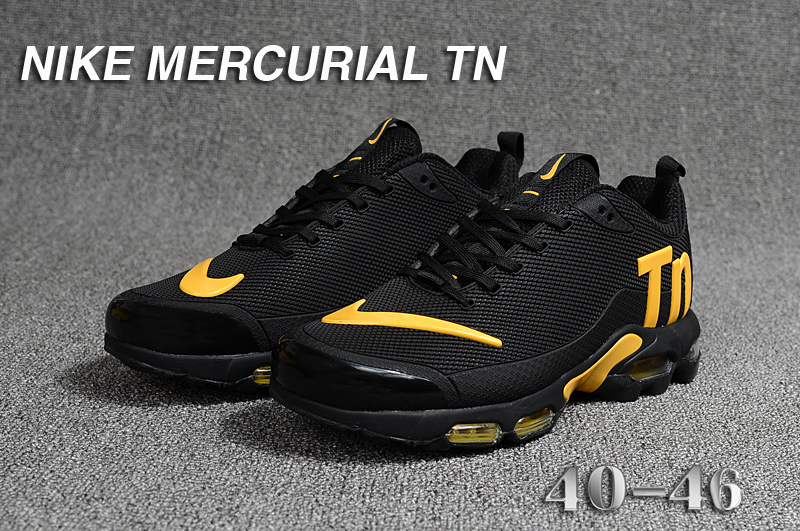 Nike Air Max Mercurial TN Black Yellow Shoes - Click Image to Close